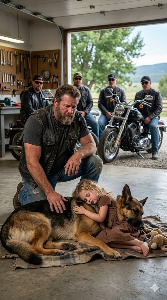 A BLEEDING 7-YEAR-OLD GIRL BURST INTO A BIKER GANG’S CLUBHOUSE BEGGING FOR HELP—THEN THE LEADER HEARD HER LAST NAME AND REALIZED SHE WAS HIS DAUGHTER