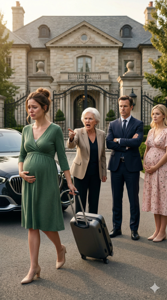 We were both carrying my husband’s child. My mother-in-law said: “Whoever has a son will stay.” I didn’t hesitate—I divorced him on the spot. Seven months later, his entire family witnessed something sh0cking.