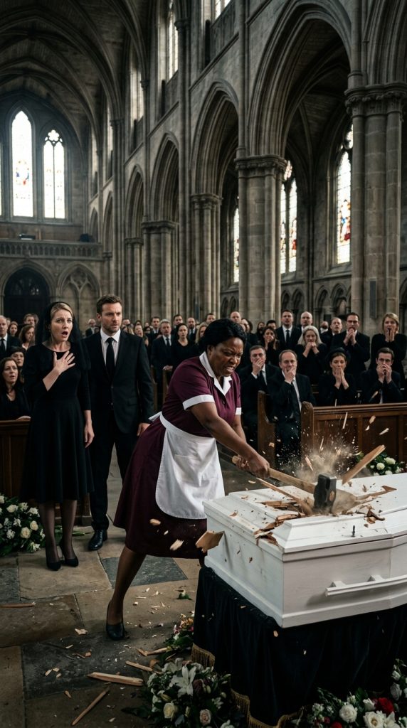 The housekeeper ripped open the coffin of the wealthy man’s elderly mother—’Sir, take her out… She’s not de:ad!’